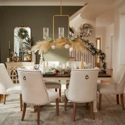 Dark Brown and Ivory Jackson Dining Table