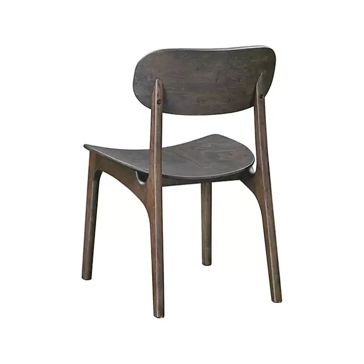 Dark Brown Mid-Century Modern Chairs, Set of 2