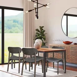 Dark Brown Mid-Century Modern Chairs, Set of 2
