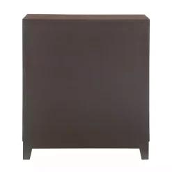 Dark Chestnut Medallion Carved Cabinet