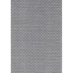 Dark Gray and Ivory Dainty Diamond Area Rug, 5x8