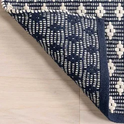 Dark Gray and Ivory Dainty Diamond Area Rug, 8x10