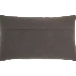 Dark Gray Beaded Deco Lumbar Pillow