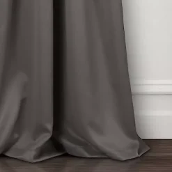 Dark Gray Blackout Curtain Panel Set, 120 in.