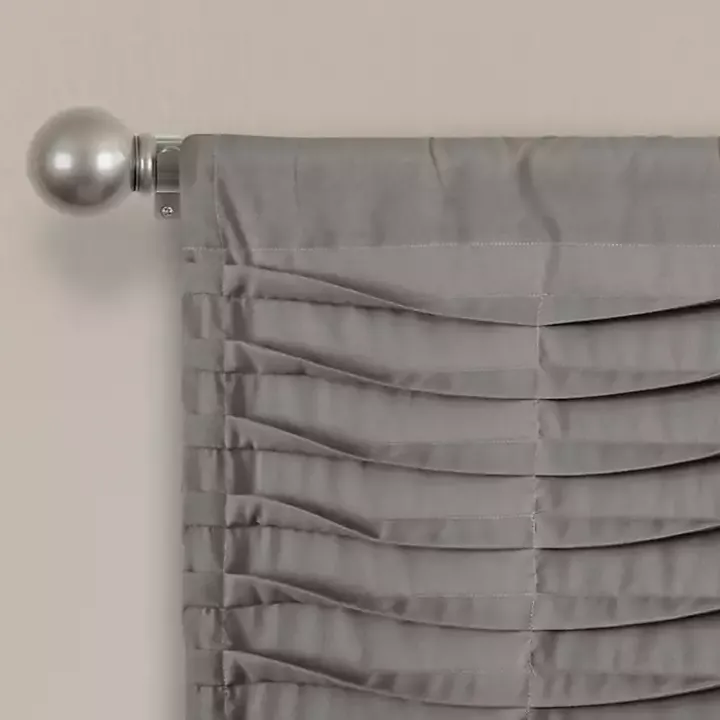 Dark Gray Wave Pattern Valance