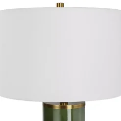 Dark Green and Gold Eva Table Lamp