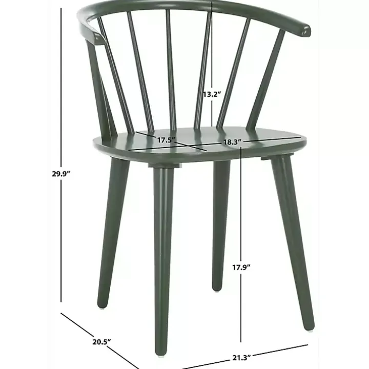 Dark Green Blanchard Dining Chairs, Set of 2