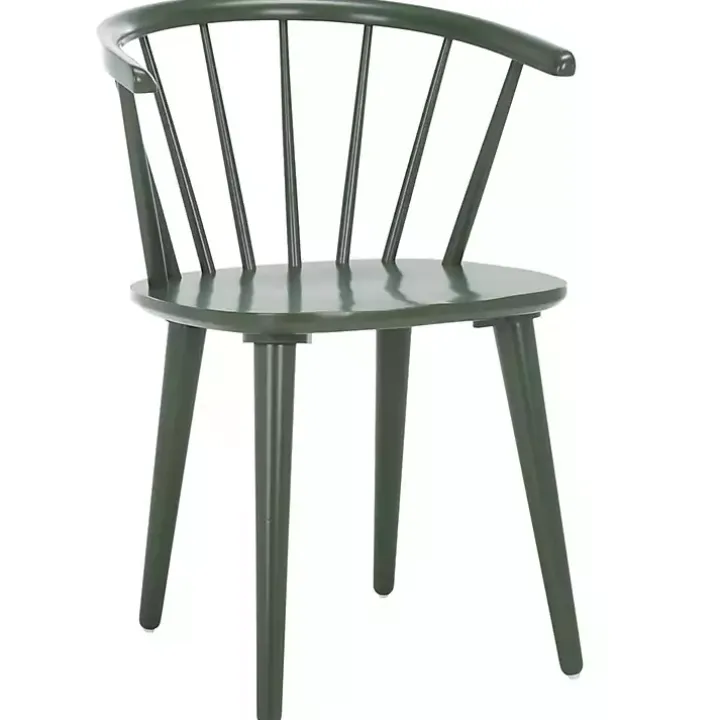 Dark Green Blanchard Dining Chairs, Set of 2