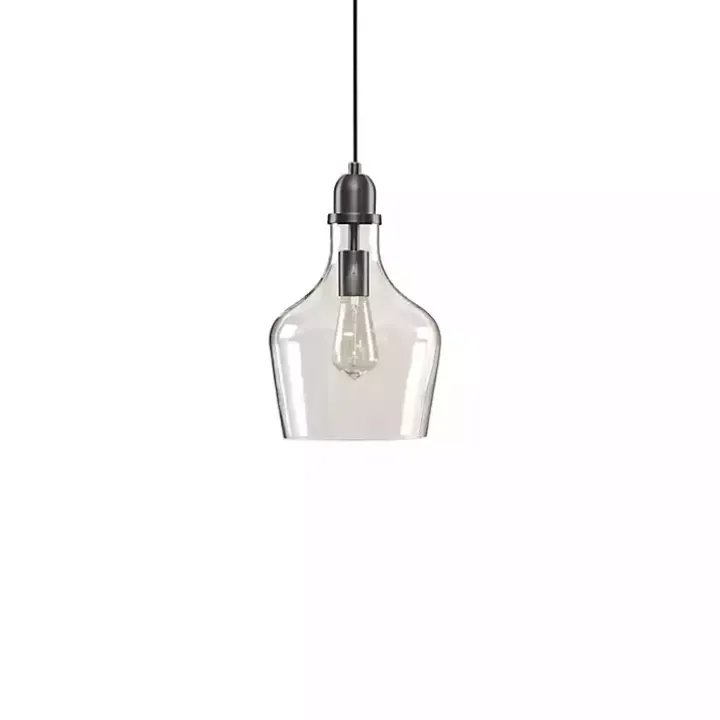 Dark Metal Glass Avalon Pendant Light