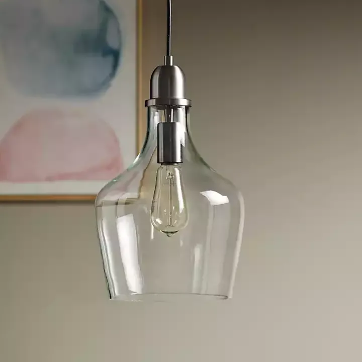 Dark Metal Glass Avalon Pendant Light