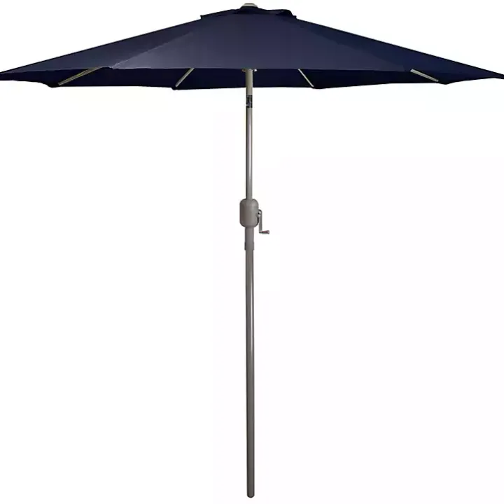 Dark Navy Tilt Hand Crank Outdoor Umbrella