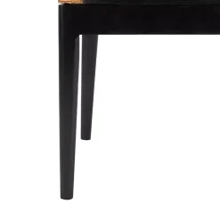 Dark Rattan and Mahogany Gianni Accent Chair