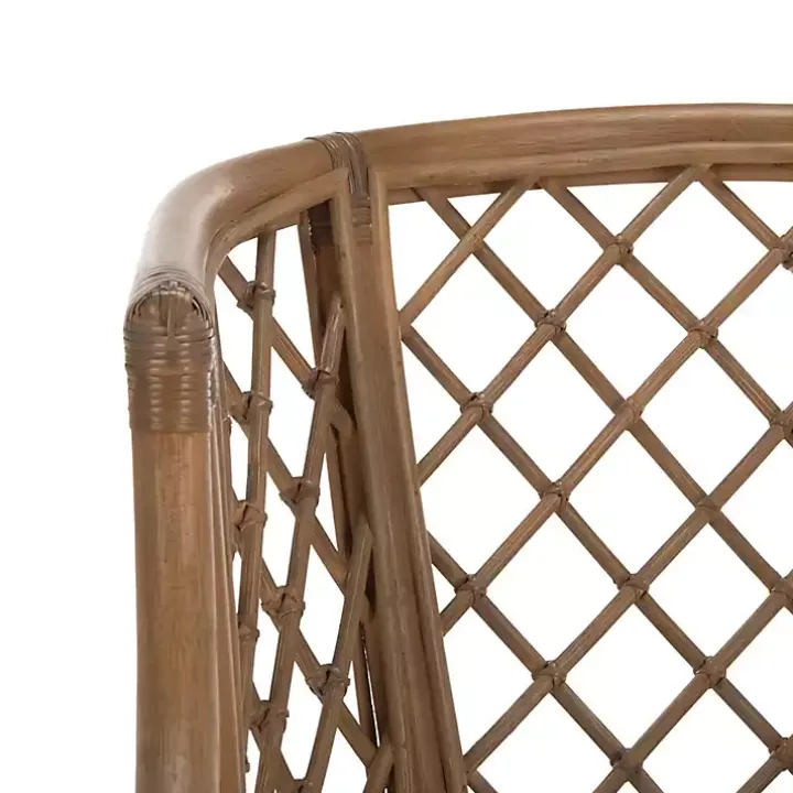 Dark Rattan Curved Back Carlotta Accent Chair