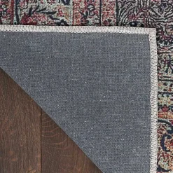 Dark Vintage Floral Washable Area Rug, 5x7