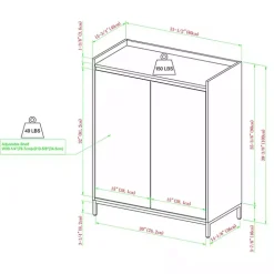 Dark Walnut Capri 6-Bottle Cubby Cabinet
