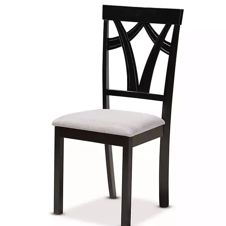 Dark Wooden Interlocked Base 5-pc. Dining Set