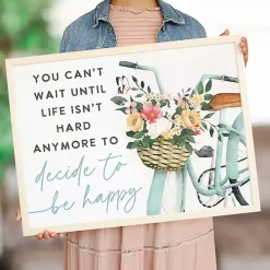 Decide to Be Happy Framed Wall Plaque