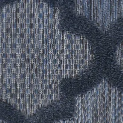 Deep Navy Trellis Outdoor Area Rug, 4x6