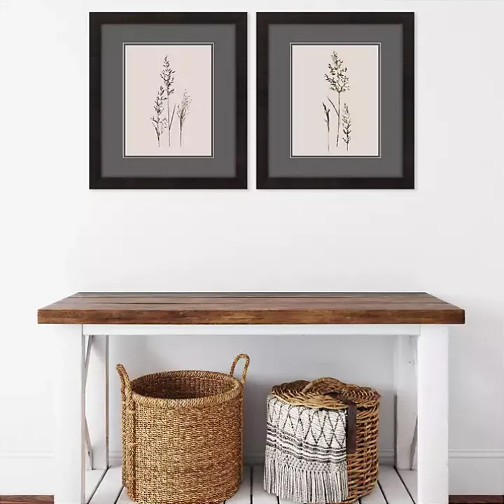 Delicate Stems Framed Art Prints, Set of 2