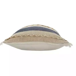 Denim Blue Braided Stripe Throw Pillow, 20 in.