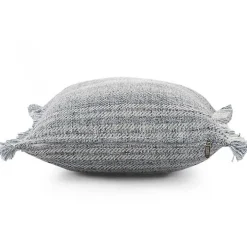 Denim Contemporary Stripe Outdoor Throw Pillow
