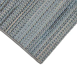 Denim Woven Lines Indoor/Outdoor Runner, 1x4