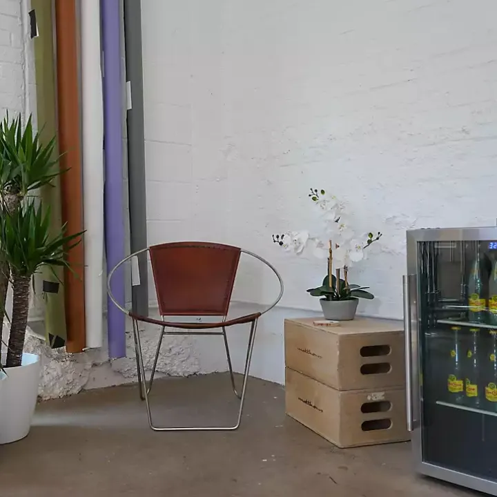 Desktop Orchid Arrangement in Gray Planter