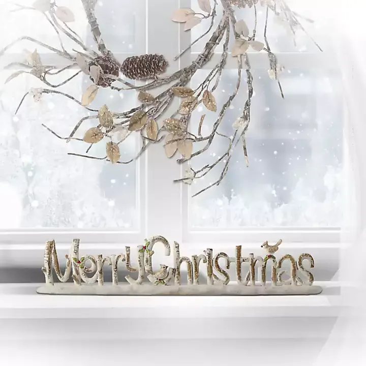 Distressed Merry Christmas Tabletop Sign