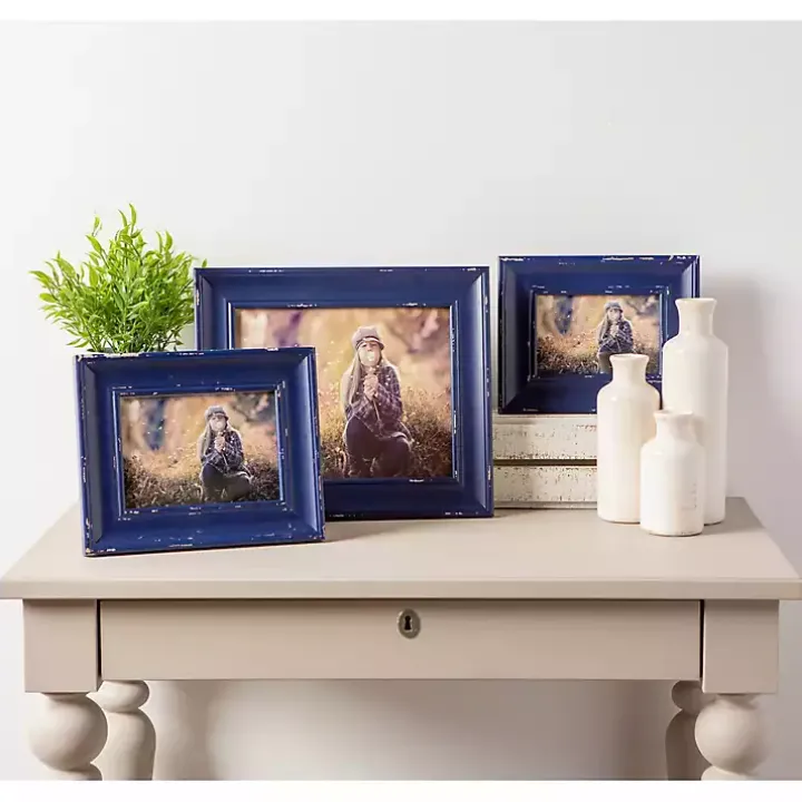 Distressed Navy Farmhouse Frame, 8x10