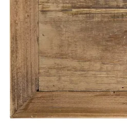 Distressed White and Brown Wood Console Table