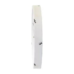 Distressed White Two Grooves Iron Frame Wall Clock