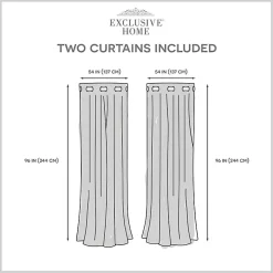 Dove Gray Floral 2-pc. Curtain Panel Set, 96 in.