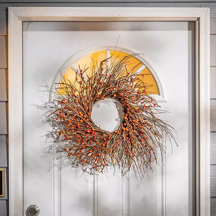 Dried Twig and Fall Berry Wreath