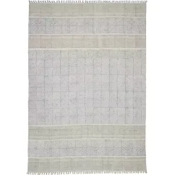 Dune Stone Blue Geometric Area Rug, 5x7