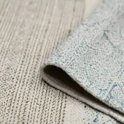Dune Stone Blue Geometric Area Rug, 5x7