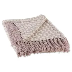 Dusty Lilac Urban Check Throw