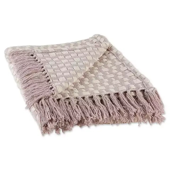 Dusty Lilac Urban Check Throw