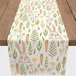 Easter Bunnies and Carrots Table Runner, 90 in.