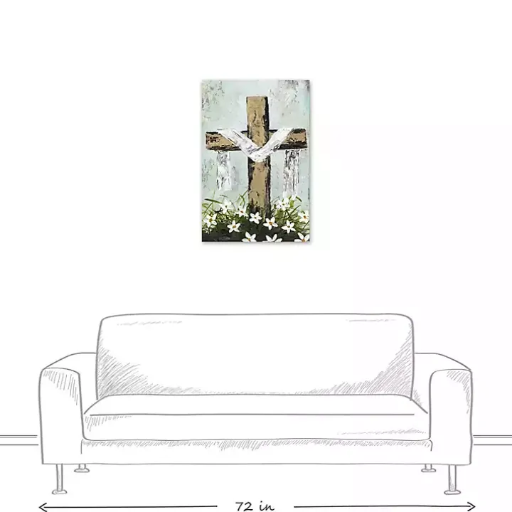 Easter Cross Canvas Art Print