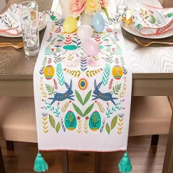 Easter Garden Folk Table Runner, 72 in.