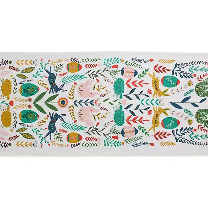 Easter Garden Folk Table Runner, 108 in.