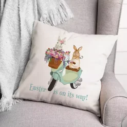 Easter is on its Way Bunnies Scooter Pillow