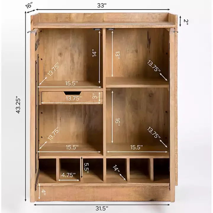Easton Mango Wood Bar Cabinet