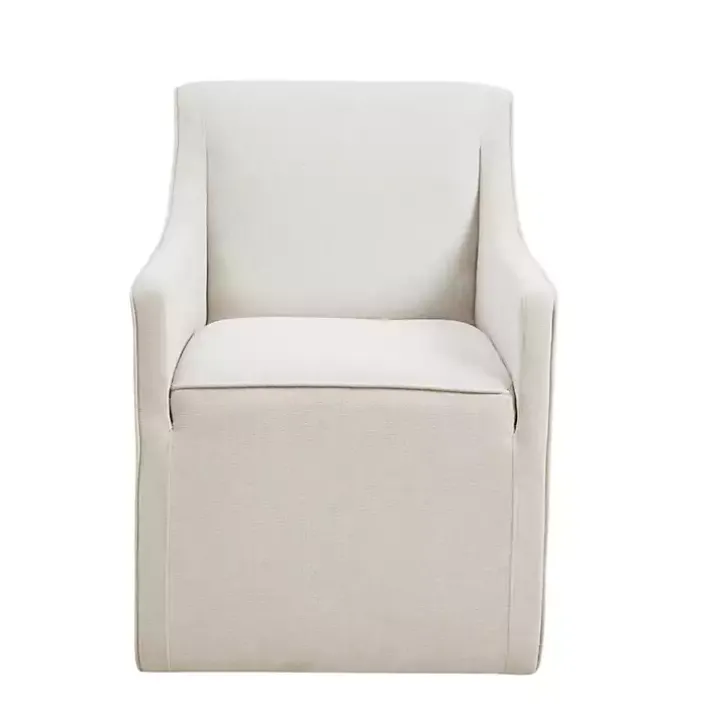 Elaine Cream Upholstered Skirted Dining Chair