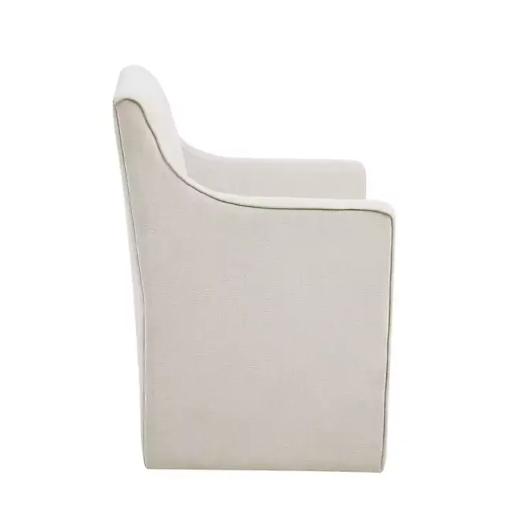 Elaine Cream Upholstered Skirted Dining Chair