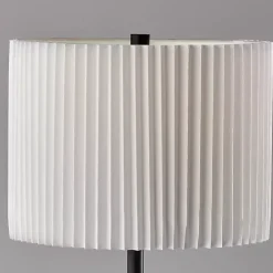 Eli Black Pleated Shade Floor Lamp