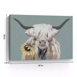 Ellie with a Sunflower Canvas Art Print, 32x24 in.