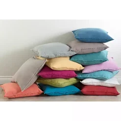 Emerald Fringed Edge Pillow