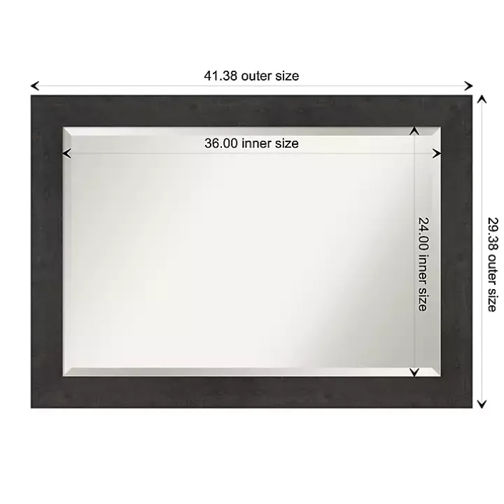 Espresso Plank Beveled Mirror