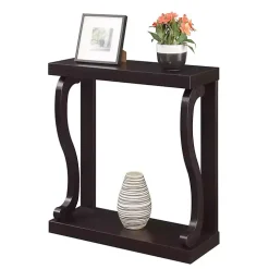 Espresso Wood Curved Sides Console Table